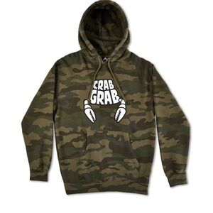 Camouflage Hoodie with Graphic Print